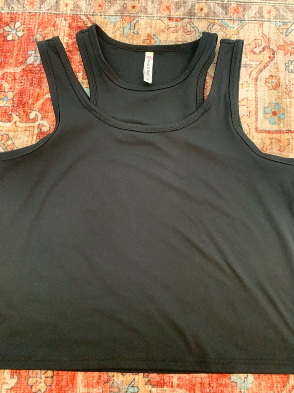 Black Double-Strap Tank Top - Picture 2 of 2
